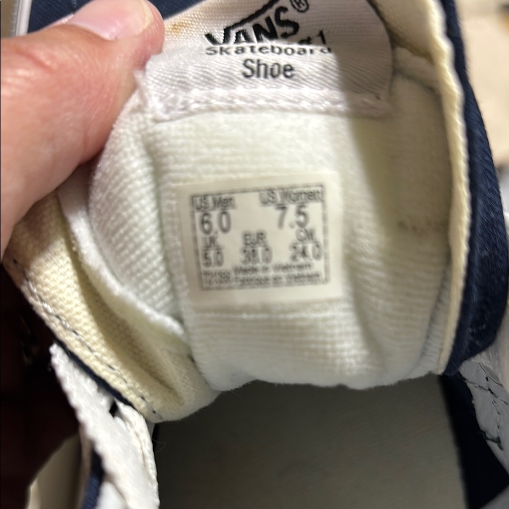 Vans Navy and White High-Top Athletic Shoes - Picture 2 of 4